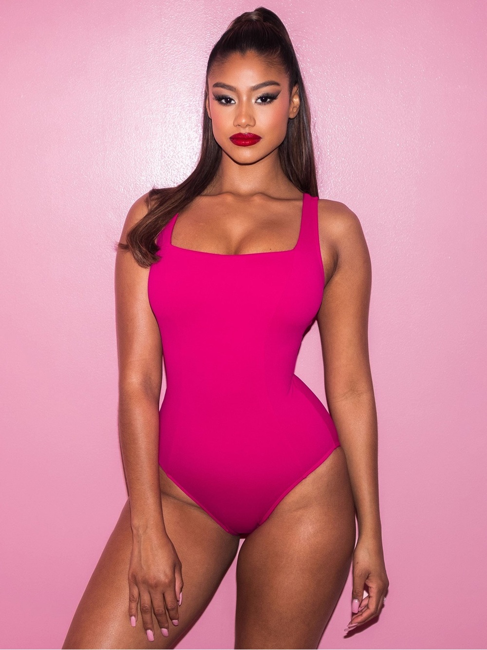 TA3 Squarey one piece swimsuit